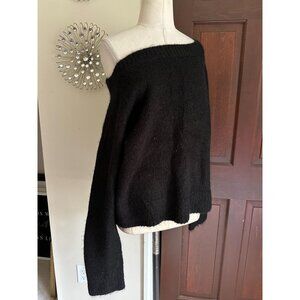 Victoria's Secret black oversized on/off the shoulder sweater M